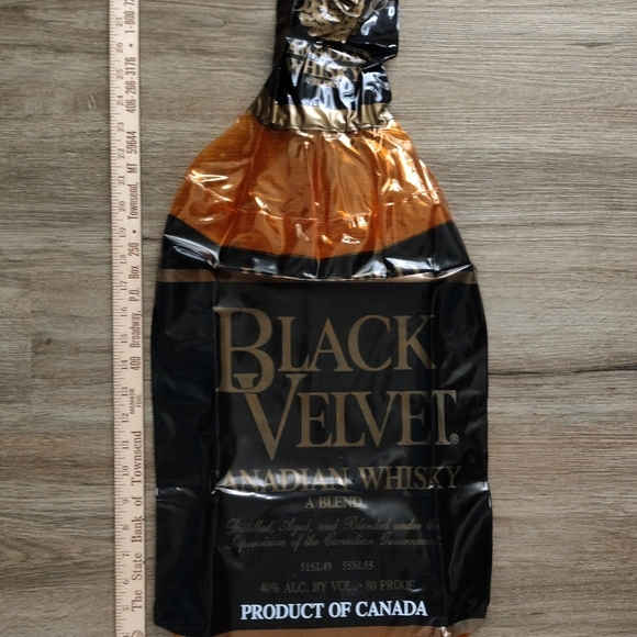 Black Velvet Inflatable Canadian Whiskey  advertising bottle. NWOT - Picture 5 of 10